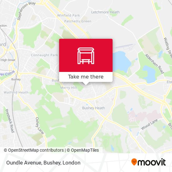 Oundle Avenue, Bushey map