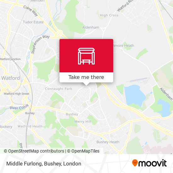 Middle Furlong, Bushey map