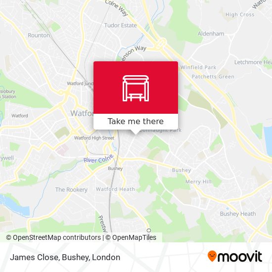 James Close, Bushey map