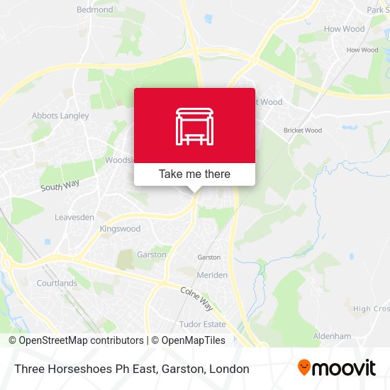 Three Horseshoes Ph East, Garston map