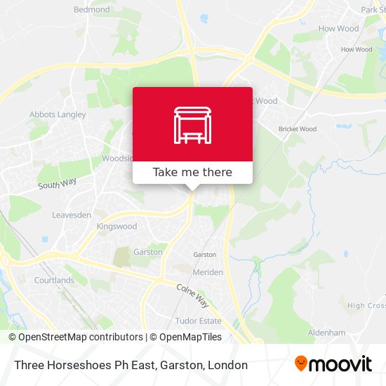 Three Horseshoes Ph East, Garston map
