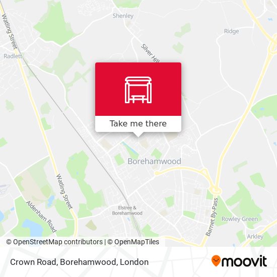 Crown Road, Borehamwood map