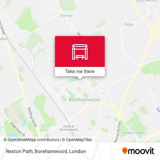 Reston Path, Borehamwood map