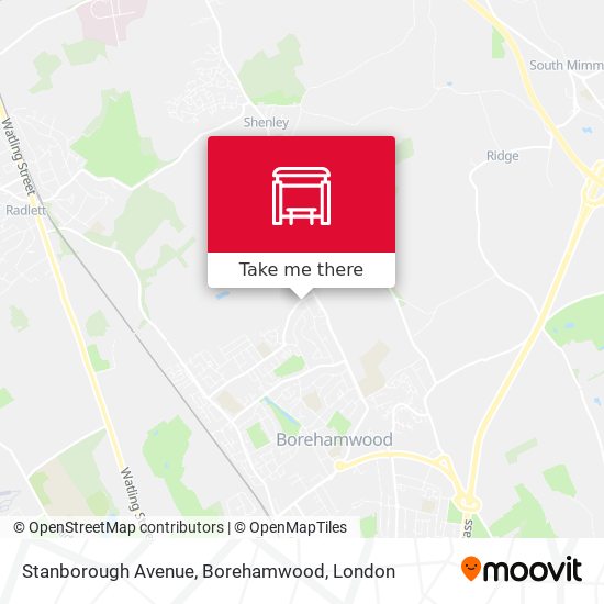 Stanborough Avenue, Borehamwood map