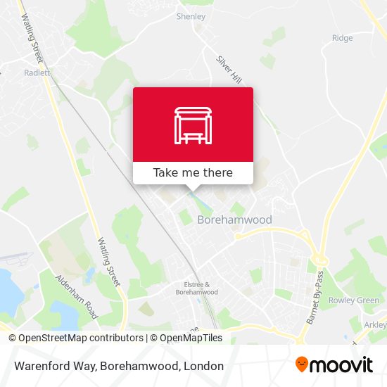 Warenford Way, Borehamwood map