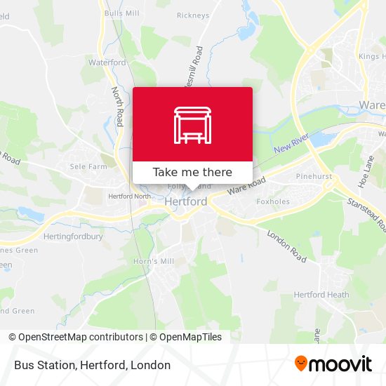 Bus Station, Hertford map