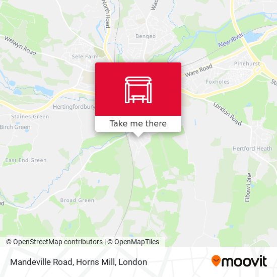 Mandeville Road, Horns Mill map