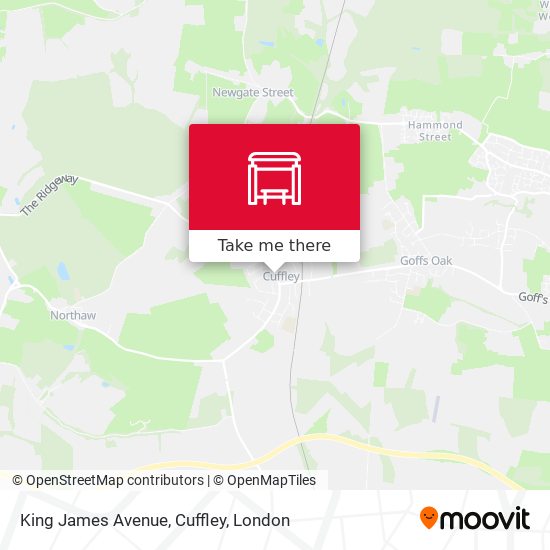 King James Avenue, Cuffley map