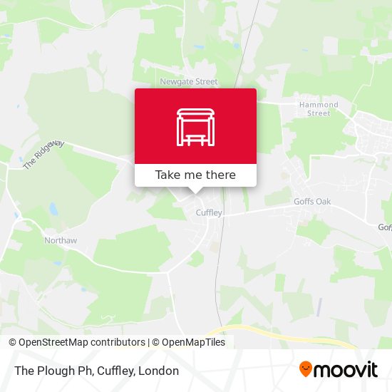 The Plough Ph, Cuffley map