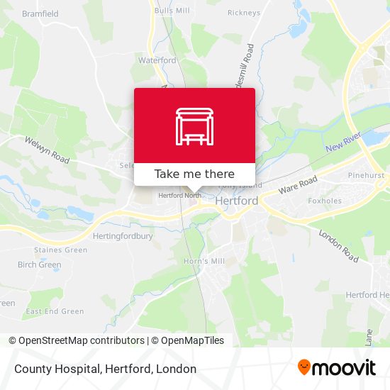 County Hospital, Hertford map
