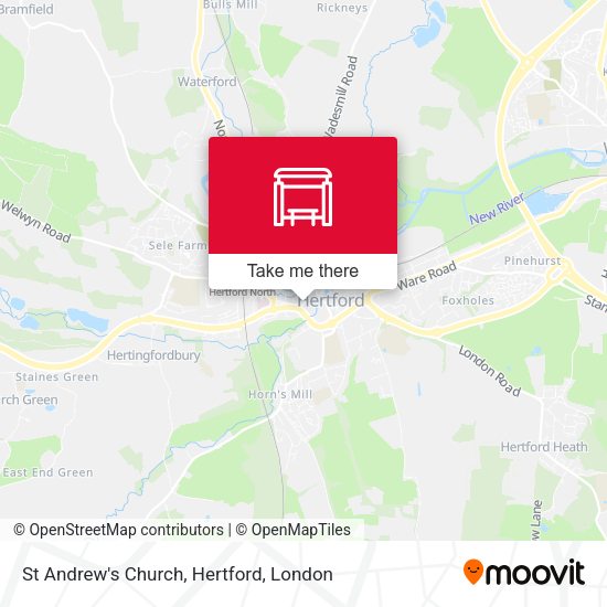 St Andrew's Church, Hertford map