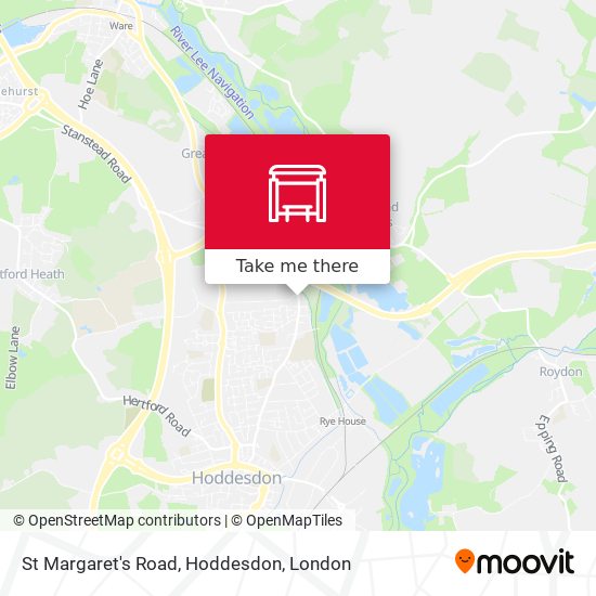 St Margaret's Road, Hoddesdon map