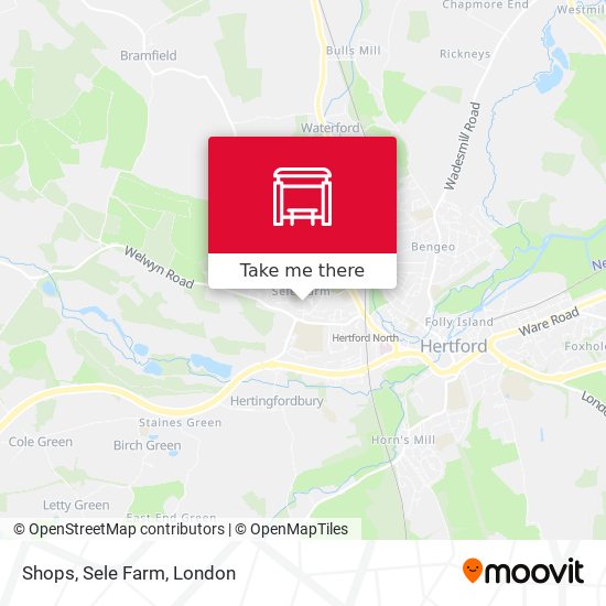 Shops, Sele Farm map
