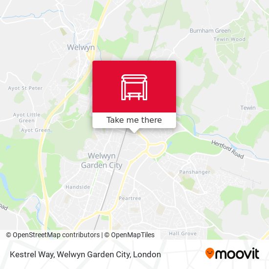 Kestrel Way, Welwyn Garden City map