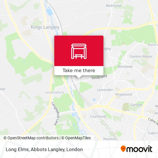 Long Elms, Abbots Langley map