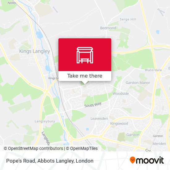 Pope's Road, Abbots Langley map
