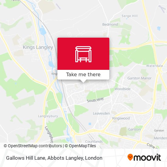 Gallows Hill Lane, Abbots Langley map
