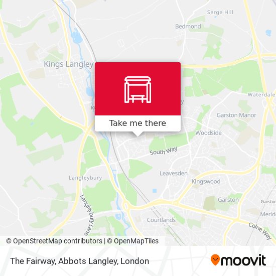 The Fairway, Abbots Langley map