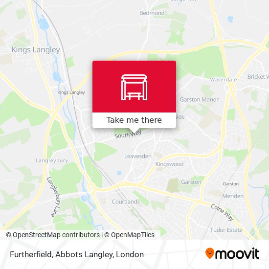 Furtherfield, Abbots Langley map