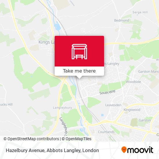 Hazelbury Avenue, Abbots Langley map