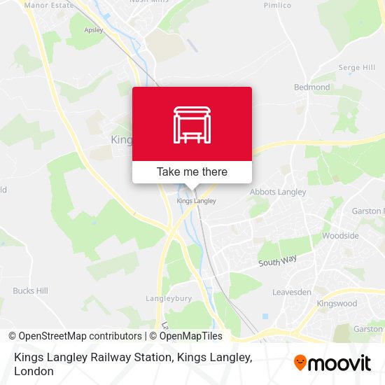 Kings Langley Railway Station, Kings Langley map