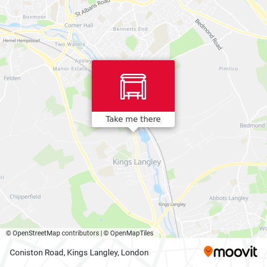Coniston Road, Kings Langley map