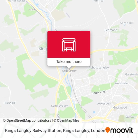 Kings Langley Railway Station, Kings Langley map