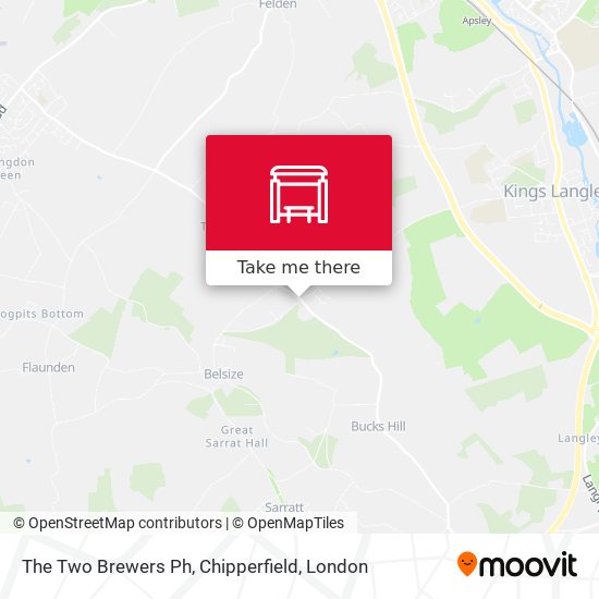 The Two Brewers Ph, Chipperfield map