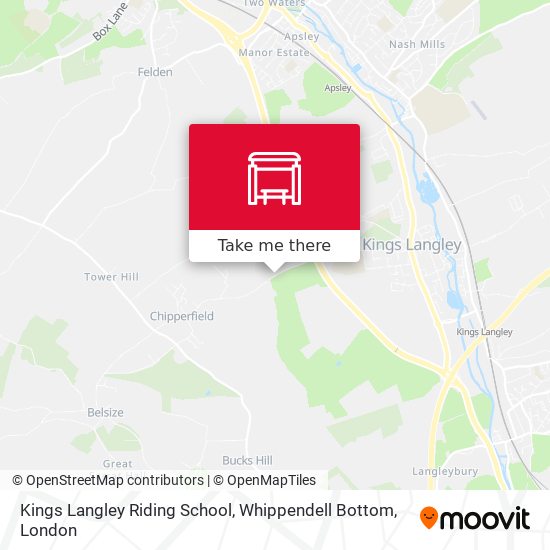 Kings Langley Riding School, Whippendell Bottom map
