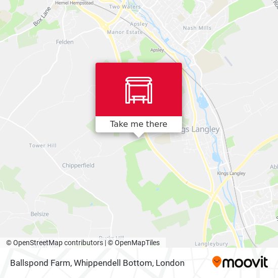 Ballspond Farm, Whippendell Bottom map