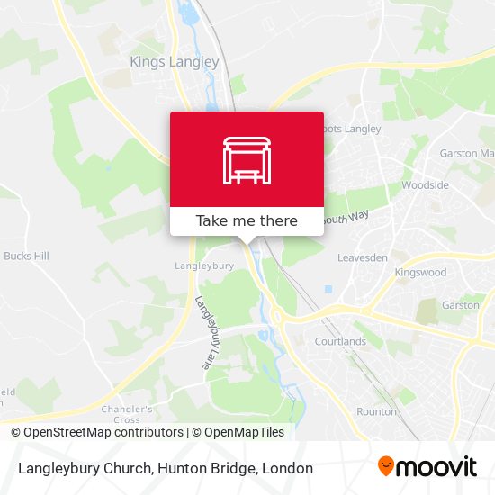 Langleybury Church, Hunton Bridge map