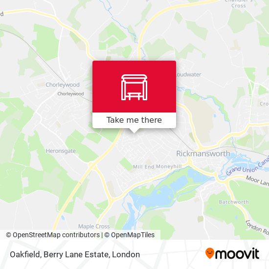 Oakfield, Berry Lane Estate map