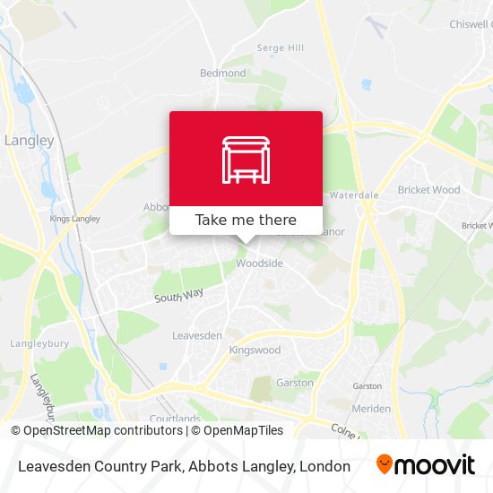 Leavesden Country Park, Abbots Langley map
