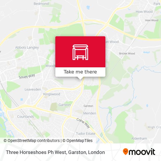 Three Horseshoes Ph West, Garston map