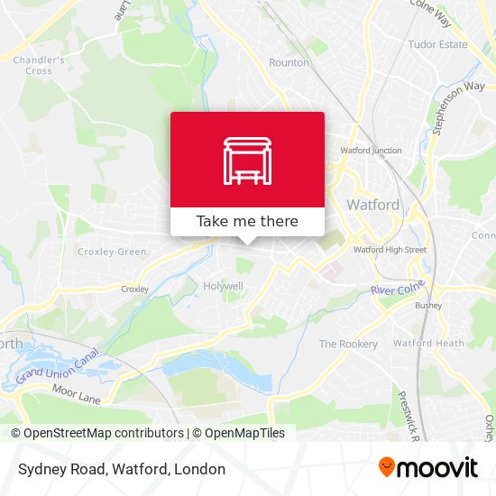 Sydney Road, Watford map