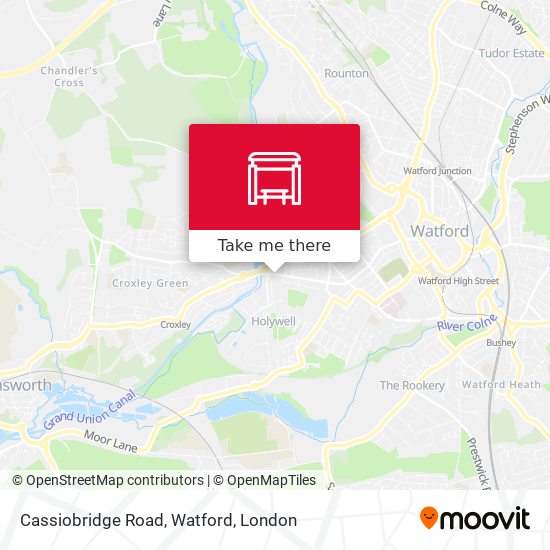 Cassiobridge Road, Watford map