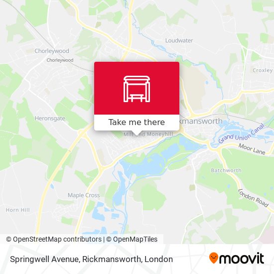 Springwell Avenue, Rickmansworth map