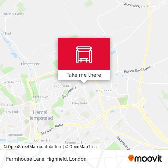 Farmhouse Lane, Highfield map