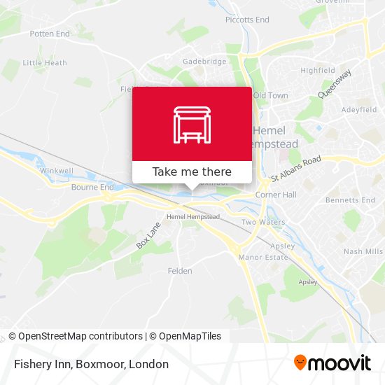 Fishery Inn, Boxmoor map