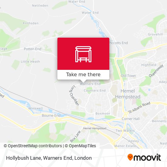 Hollybush Lane, Warners End map