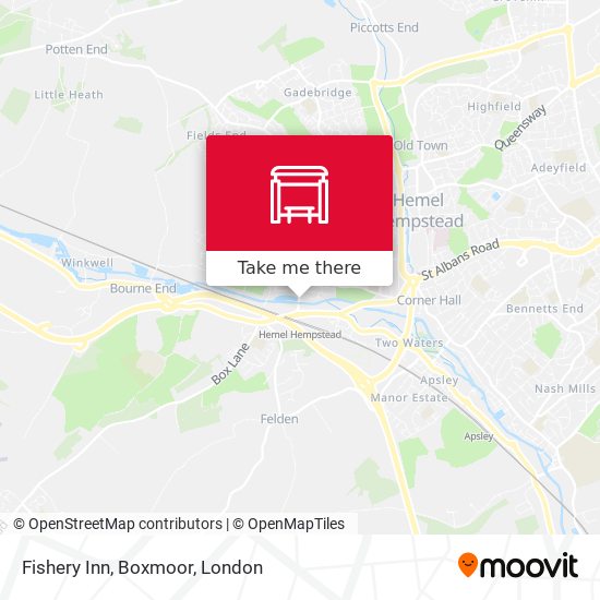 Fishery Inn, Boxmoor map