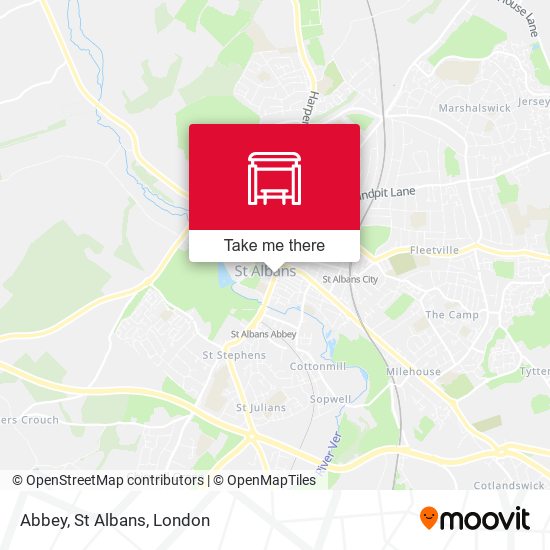 Abbey, St Albans map