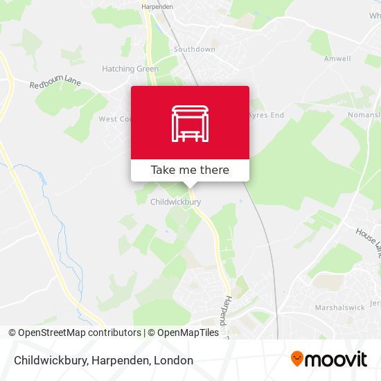 Childwickbury, Harpenden map