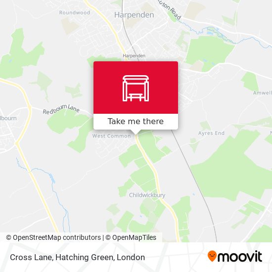 Cross Lane, Hatching Green map