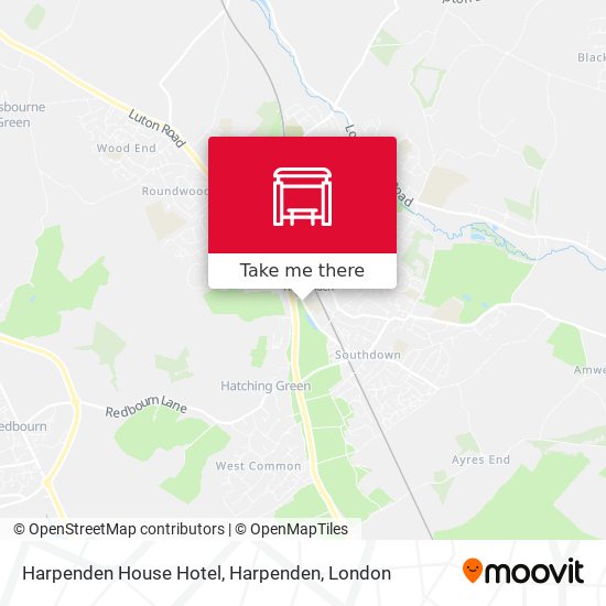 Harpenden House Hotel, Harpenden map