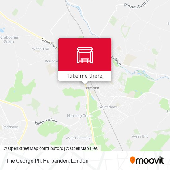 The George Ph, Harpenden map