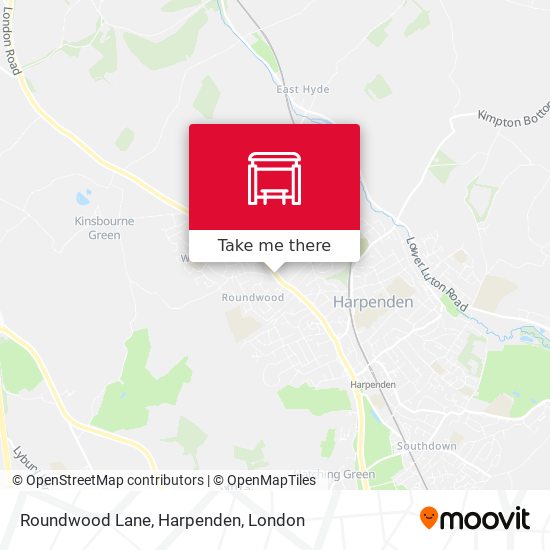 Roundwood Lane, Harpenden map