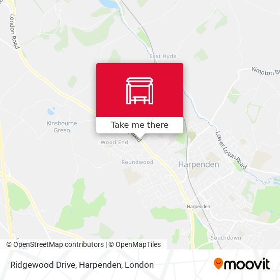 Ridgewood Drive, Harpenden map