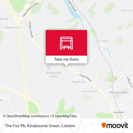 The Fox Ph, Kinsbourne Green map