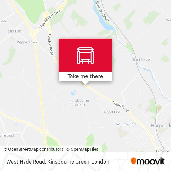 West Hyde Road, Kinsbourne Green map